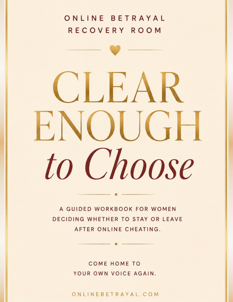 If you're not sure whether to stay or leave after online cheating.