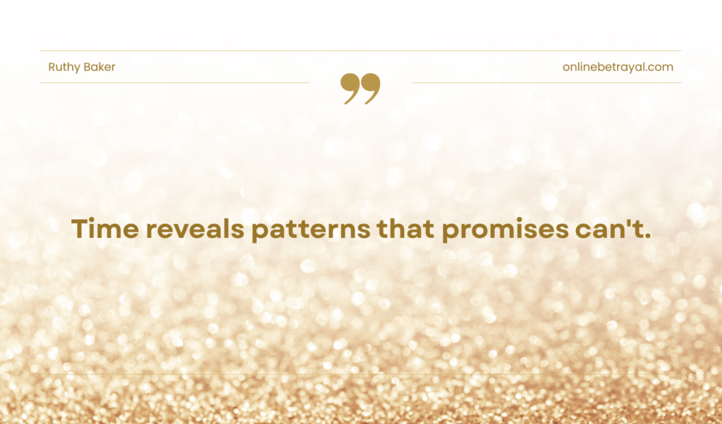 The Answer to The Question Has He Really Changed After Online Cheating Is That Time Reveals Patterns That Promises Can't